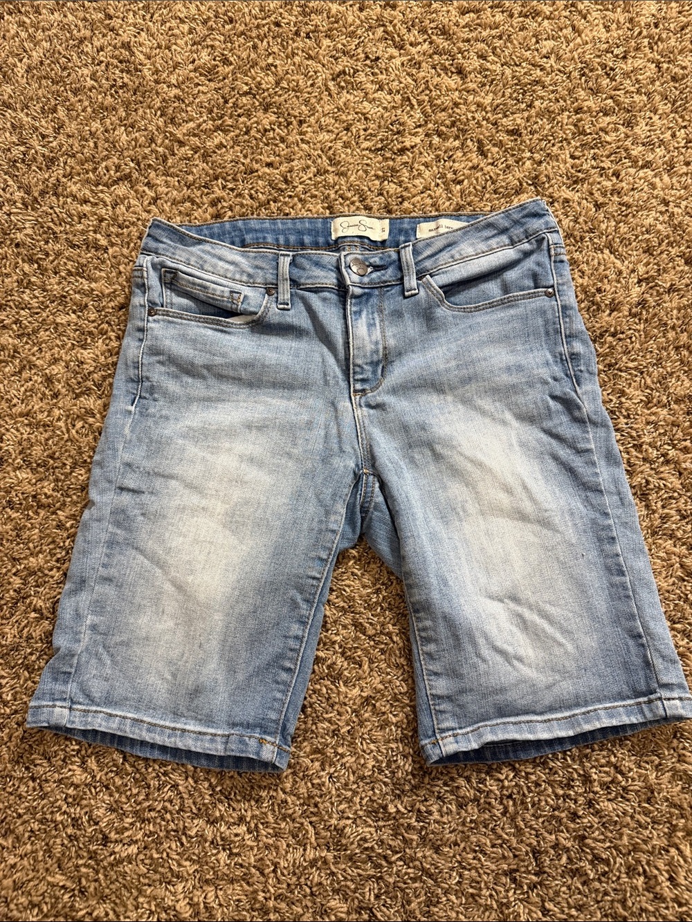 Jessica Simpson Light Blue Washed Denim Bermuda Shorts